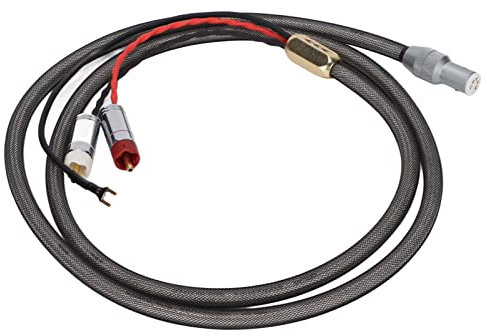 Bewinner LP-Schallplatten-Tonarmkabel, Cinch auf 5-Pin-XLR-Buchse mit Erdungsdraht, Vergoldeter 5-Pin-XLR-Buchsenstecker, Versilberter Kernleiter für LP-Schallplatten-Phonographen (2M)