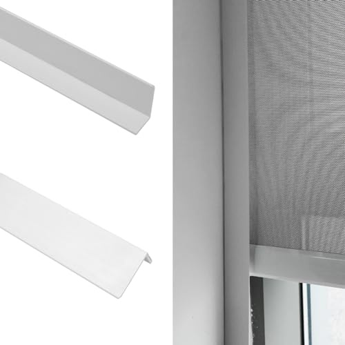 Blindify Light Blockers Blackout Side Tracks, PVC Blackout Side Strips for Window Shades and Blinds, Light Blocking Strips for Bedroom 2 Pcs(White, 58)