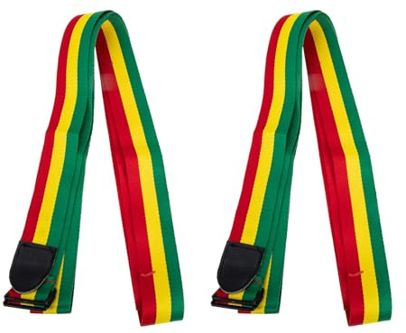 Vaguelly 2 Stück Verstellbare Djembe Gurte aus Baumwolle Verstellbare Länge Afrikanisches Instrumentenzubehör Bequemer Schultergurt für Outdoor und Bühnengebrauch