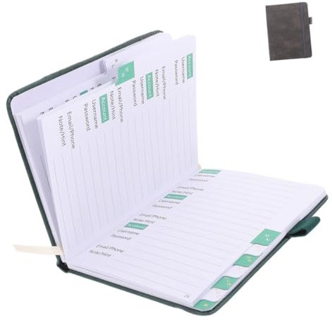 HOODANCOS Kleines Kontaktbuch Tragbares Kleines Buch Praktisches Passwortbuch Kleiner Passwort-organizer Telefon-organizer Fürs Büro Für Zuhause