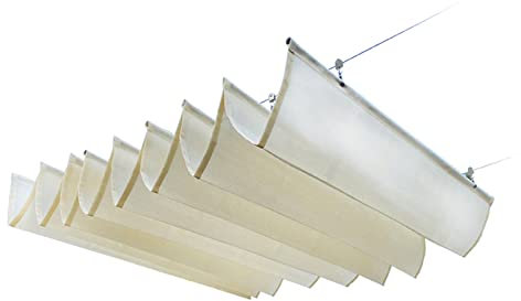 Tenda parasole a vela da giardino per esterni, tenda retrattile in tessuto con rete ombreggiante resistente all'acqua, copertura per cortile, giardino, riparo (1,3 x 6 m)