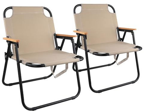 JHYCCDD Campingstuhl Faltbar Leicht, Anglerstuhl Klappbar, Camping Sessel Klappstuhl Camping, Camping-Stühle, Faltstuhl mit Armlehnen, Klappstühle Perfekt für Angeln, Picknick，Reisen