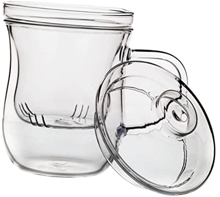 IMIKEYA Taza De Té Borosilicato Taza Con Filtro Resistente Al Calor Tapa Hermética