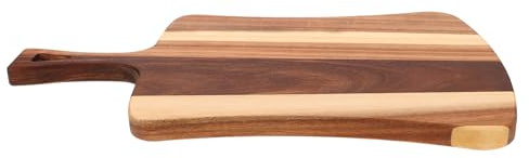 LIFKOME Tabla de Cortar de Acacia con Mango para Picar y Servir Embutidos Quesos y Pan Cocina Tabla de Cortar de Madera para Charcutería y Queso