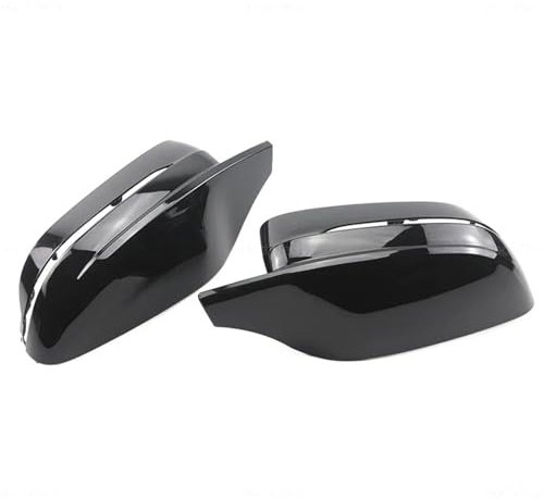 Seitenspiegelgehäuse Spiegelkappen Carbon Fiber Rückspiegelkappe Seitenabdeckung passend für BMW 3er 4er 5er 7er 8er G20 G21 G30 G38 G22 G23 G11 G12 G15 G16.(RHD-Black)