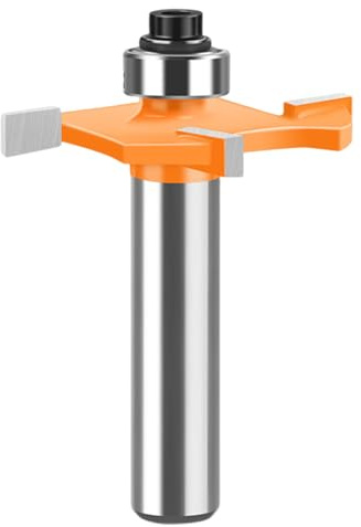 Jeu de fraises professionnelles pour le travail du bois - Tige de 8 mm - Comprend 4 pointes en alliage dur - Fraise à bois tendre