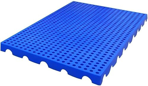 Plastic Pallet - Damp-proof Board - Freezer Floor Tiles - Warehouse Goods Moisture-proof Mat Board - 5cm Thickness, Blue, 100x60x5cm