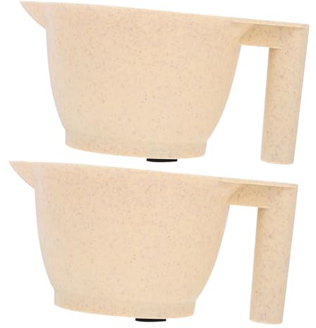 UKCOCO Lot De 2 Bols De Mélange De Teinture Pour Cheveux, Taille Standard, En Pp Gris De Blé, Résistants Et Réutilisables, Pour Professionnels Coloration Capillaire En Salon