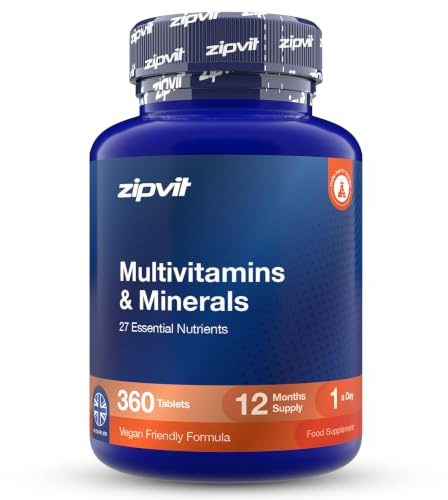 Zipvit Multivitamins & Minerals for Women & Men - 27 Nutrients - Vegan