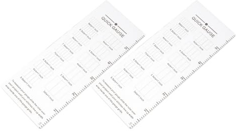 SUPVOX 2pcs Acrylic Knitting Stitch Gauge Ruler Measuring Tool for Yarn and Needle Size with Grid for Stitch and Row Count, Sewing Gauge for Knitting, Crochet, and Crafting