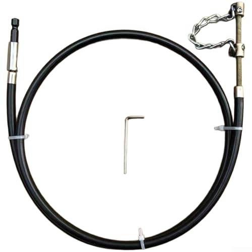 50 mm Abflussreiniger, 1 Stück, Kunststoff-Rohrreiniger für Küchen- und Badezimmerspülen mit Sechskantfutter für elektrische Bohrmaschinen, erweiterte 110 mm Reichweite