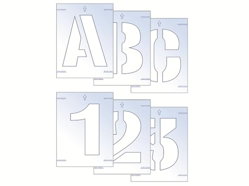 Scan SCA9403 Schablonen-Set für Buchstaben und Zahlen, wiederverwendbar, 25 mm