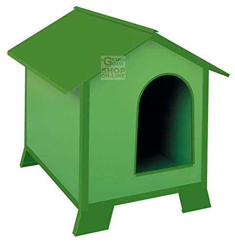 Hundehütte für Hund 43 x 58 x H58 cm Polar 2 Dach verzinkt Wände aus Holz novital