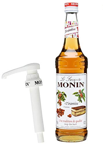Monin Coffee Syrup in Tiramisu 70cl Glass Bottle & 70cl Monin Pump Set