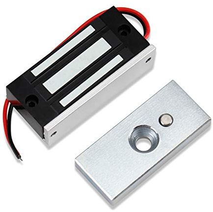 uoweky 60KG / 132lbs Serrure Magnétique électronique de Contrôle d'accès à Serrure électromagnétique DC12V Fail Safe Mini Petite Serrure de porte NC pour Système de Sécurité électrique