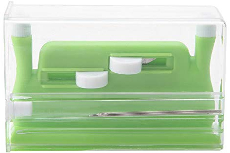 Enhebrador de mano Aplicador de herramienta de inserción de enhebrador de doble aguja para máquina de ayuda de enhebrado para ancianos Costura DIY Trabajos hechos a mano