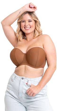 Curvy Kate Luxe Strapless Multiway Bra Caramel 38J