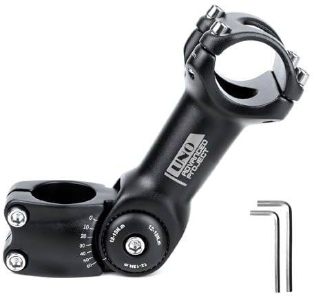BESNIN Fahrrad Vorbau für 25,4mm Lenker, Lenkervorbau Verstellbar 0-60° MTB Vorbau 90/110/130mm Aluminium Fahrradvorbauten für MTB, BMX, Rennrad, Downhill-Bike, Radsport