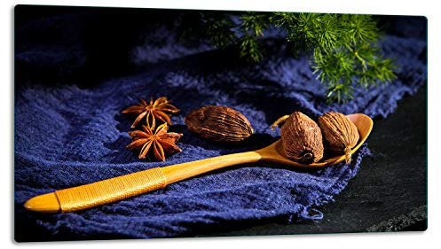 TMK ArtDeko – Schneidebrett Glas – Glasschneidebrett für die Küche 52x30 cm – Robust, Hygienisch & Rutschfest – Glas Schneidebrett – Zusätzliche Arbeitsfläche – Vielseitige Nutzung