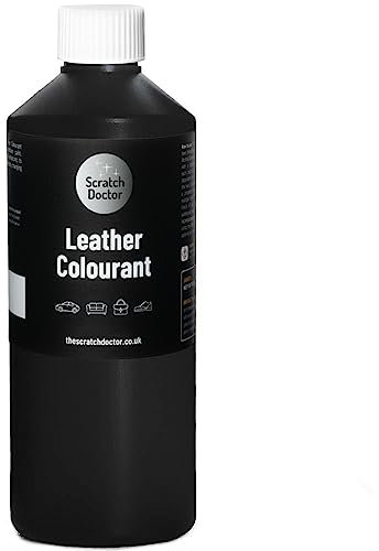 Scratch Doctor Leather Colourant Restore & Repair Leather Faux Vinyl Paint for Furniture Sofas Car Seats Shoes Handbags (Black, 250ml)