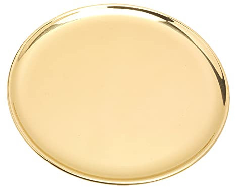 NKlaus Moderne Assiette à Bougie Ø19cm Laiton doré Brillant Dessous de Plat décoration de Table 10577