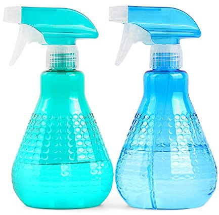 Bottlaro Water Spray Bottles for Cleaning, Empty Spray Bottles Gardening, Plastic Spray Bottles 500ml, 2-Pack Water Sprayer Bottle Clog-Proof, No-Leak, Plant Misting and Stream Settings