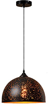 Lampada a sospensione vintage marocchina con Paralume in ferro intagliato lampadario industriale retrò da appendere al soffitto decorazione a mosaico per cucina soggiorno ristorante bar (C)