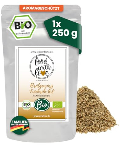 Azafran BIO FWL Brotgewürz Fränkische Art Gewürzmischung 250g | Traditionell-würzig für Brotteige