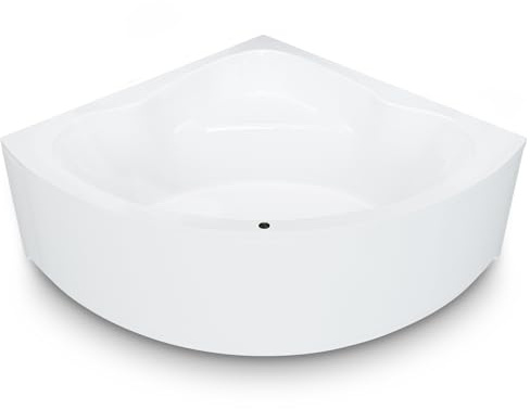 Aquade Acryl Eckbadewanne 150x150 Modell: Koblenz - Weiß Badewanne Komplettset 150x150 - Badewannen Mit Wannenträger + Schürze + Led