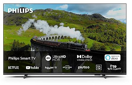 Philips PUS7608 43 inch Smart 4K LED TV | 60Hz | Pixel Precise Ultra HD & HDR10+ | Dolby Vision and Dolby Atmos | SAPHI | 20W Speakers | Google Assistant & Alexa Compatible | Anthracite grey bezel