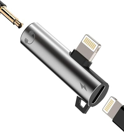 Adaptador Lightning a Jack 3,5mm para iPhone AUX, Accesorios de Audio, Cable Cargador, Divisor de Auriculares, Carga para Apple para iPad Mini 14, Extensor de Auriculares, Radio de Coche