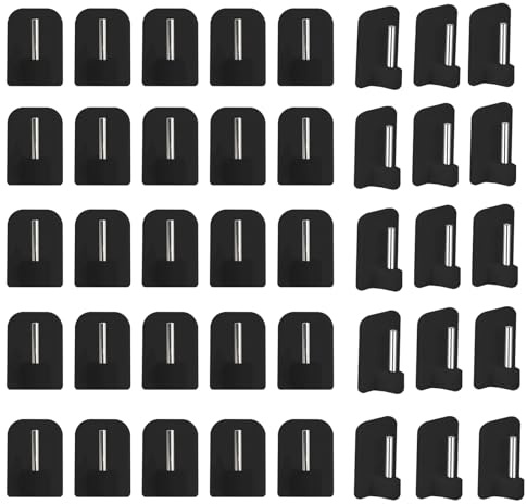 Mengger Gardinenhaken selbstklebend 40 Pcs Klebehaken Haken Gardinenstangen Vitragestangen Gardinenhalter Klebehaken für Scheibengardinen