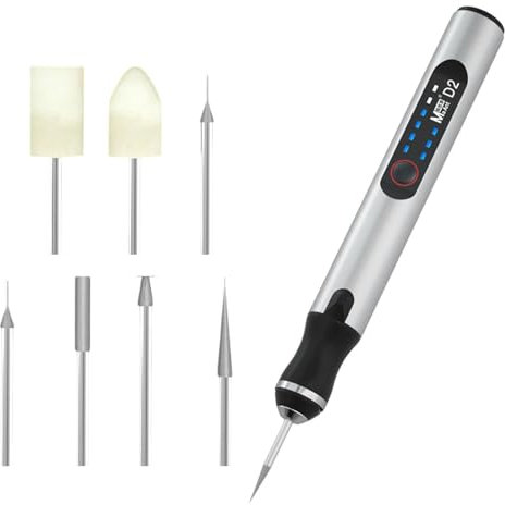 Amagogo Gravierstift, elektrischer Schleifer, Gravierwerkzeug, tragbares Ätzstift-Set, elektrischer Graveur für Holzhandwerk, alle Materialien, Kunstharz