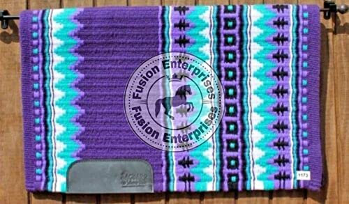 EQUIEMPRESS Sattelunterlage Western Show/Westernsatteldecke aus Neuseelandwolle, Top Wool Pad Sensor Flex (Anpassung möglich) A-149 (34 x 34)