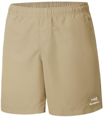 Bassdash Sportshorts för herr UPF 50+ korta joggingshorts löpning badshorts herr fitness, utomhus, sommar, kaki, XL