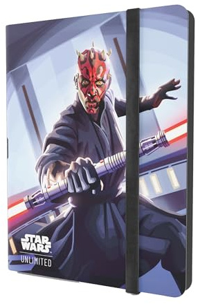 Star Wars: Unlimited Casual Album 18-Pocket - Holds 360 Double-Sleeved Cards, Side-Loading Pockets & Elastic Strap, Officially Licensed Accessory, Qui-Gon Jinn Design, Made by Gamegenic