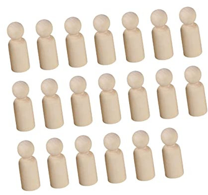 Homoyoyo 20stücke Kleine Holzpuppen Unfertige Puppen Zum Bemalen Holzpuppenkörper Für Junge Mädchen Holzspielzeug Für Bastelprojekte Diy-malerei Heimdekor
