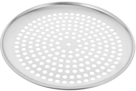 Gatuida Plaque Ronde en Aluminium Plaque de Cuisson Perforée pour Fours pour Pizzas Croustillantes Accessoire Cuisine Ménager