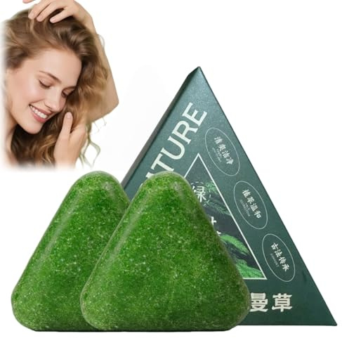 2 Stück Nature Shampoo Bar,Pflanzliches Festes Shampoobar mit Nature Formel für Sanfte Reinigung Nährende Pflege, Stärkt Glattes Haar, Reichhaltiger Schaum, Reisefreundlich für Frauen und Männer