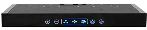 Yctze RV, Yacht Range Hood with 3-Speed Fan, Touch Control Panel, LED Light, Under Cabinet Hood with Stainless Steel, Aluminum Alloy, Tempered Glass