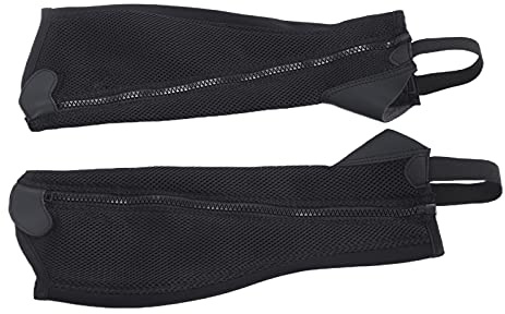 Generic Half Chap för Barn Flexibelt Svart Konstläder Ridskydd 2st Set