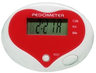 Podómetro Para Caminar Con Clip En Forma De Corazón Y Pantalla LCD Digital | Fitness Cuentapasos Para Hombres Mujeres Niños Caminar Correr Senderismo Fitness Diario Actividad Al Aire Libre