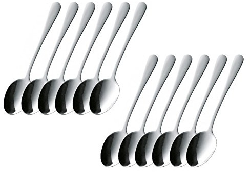 Esmeyer Sylvia Kaffeelöffel-Set, Edelstahl, 12 Stück Kaffeelöffel