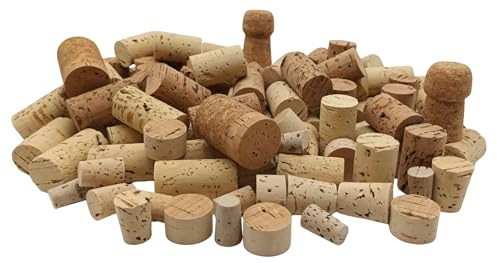 100 Neue Weinkorken - Bastelkorken - Verschiedene Sorten - Dekorieren, Kreativ, DIY und Basteln