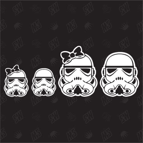 speedwerk-motorwear Star Wars Family with 1 Girl + 1 Boy - Sticker