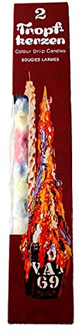 OLShop AG 5er Pack Bunte Tropfkerzen (5 x 2 Stück) Kerzen, Weihnachtskerzen
