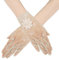 BABEYOND Damen Lace Satin Braut Hochzeit Spitze Handschuhe Opera Fest Party Handschuhe 1920s Kostüm Accessoires (Kurz Blume Beige)