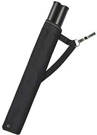 SHARROW Archery 2 Tube Hip Arrow Quiver Waist Hanged Carry Bag Arrow Holder Shoulder Bag with Adjustable Shoulder Strap (Black)
