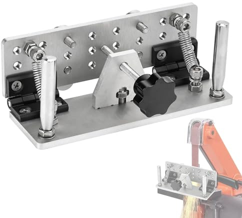 Singring Belt Grinder Knife Jig Manual Sharpener Holder Long Sharpening Locator Fixed Angle Jig for Belt Sander Belt Machine (Small)