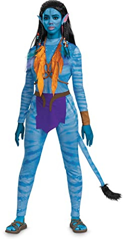 Disguise Neytiri Kostüm, Deluxe, offizielles Disney-Avatar, Art des Wassers, Erwachsenen-Outfit und Ohren mit Zubehör, Neytiri, Extra Large (18-20)
